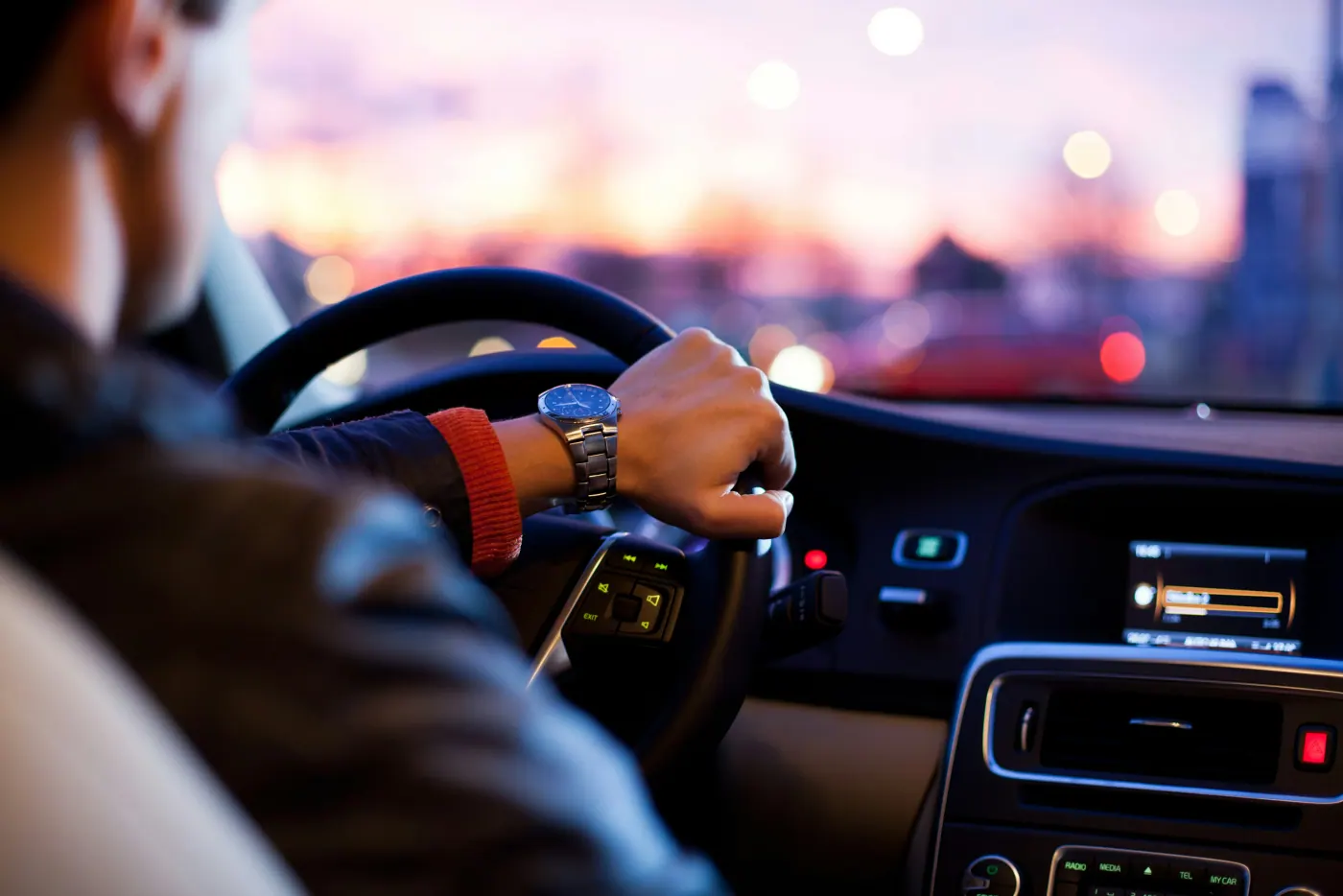 Limited term driver education student in a car